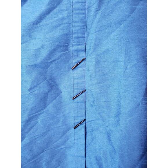 IC By Connie K Blue Collar Button Down Top Artsy Buttons Small Business Wear - Picture 6 of 10